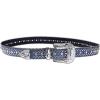 imageVerdusa Womens Cow Print Western Leather Belt Fashion Waist BeltsBlue