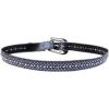 imageVerdusa Womens Cow Print Western Leather Belt Fashion Waist BeltsBlue