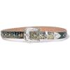 imageVerdusa Womens Cow Print Western Leather Belt Fashion Waist BeltsGreen