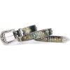 imageVerdusa Womens Cow Print Western Leather Belt Fashion Waist BeltsGreen