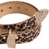 imageVerdusa Womens Cow Print Western Leather Belt Fashion Waist BeltsMulticolora