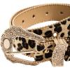 imageVerdusa Womens Cow Print Western Leather Belt Fashion Waist BeltsMulticolorb