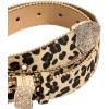 imageVerdusa Womens Cow Print Western Leather Belt Fashion Waist BeltsMulticolorb
