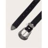 imageVerdusa Womens Floral Embroidery Square Buckle Leather Belts Vintage BeltBlack