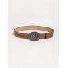 imageVerdusa Womens Floral Embroidery Square Buckle Leather Belts Vintage BeltBrown