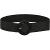 imageVerdusa Womens Round Buckle Elastic Straw Belts Boho Waist BeltBlack