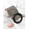 imageVerdusa Womens Round Buckle Elastic Straw Belts Boho Waist BeltBlack Beige