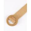 imageVerdusa Womens Round Buckle Elastic Straw Belts Boho Waist BeltCamel