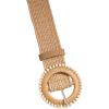 imageVerdusa Womens Round Buckle Elastic Straw Belts Boho Waist BeltKhaki Beaded