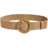 imageVerdusa Womens Round Buckle Elastic Straw Belts Boho Waist BeltMedium Brown