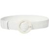 imageVerdusa Womens Round Buckle Elastic Straw Belts Boho Waist BeltWhite