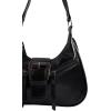 imageVerdusa Womens Vintage PU Leather Shoulder Bag Zipper Underarm BagsBlack