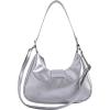 imageVerdusa Womens Vintage PU Leather Shoulder Bag Zipper Underarm BagsSilver