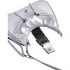 imageVerdusa Womens Vintage PU Leather Shoulder Bag Zipper Underarm BagsSilver