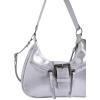 imageVerdusa Womens Vintage PU Leather Shoulder Bag Zipper Underarm BagsSilver