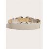 imageVerdusa Womens Vintage Western Leather Belt Double Buckle Cowgirl Waist BeltsApricot