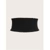 imageVerdusa Womens Wide Corset Belt Elastic Waist Waistband Ruffle BeltsBlack