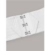 imageVerdusa Womens Wide Corset Belt Elastic Waist Waistband Ruffle BeltsWhite