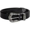 imageVerdusa Womens Floral Embroidery Square Buckle Leather Belts Vintage BeltBlack