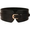 imageVerdusa Womens Leather Wide Belts Buckle Waist Belt WaistbandsBlack