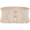 imageVerdusa Womens Wide Corset Belt Elastic Waist Waistband Ruffle BeltsApricot