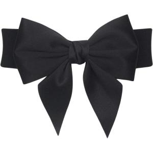 imageVerdusa Womens Bow Knot Wide Elastic Waist Belt Stretchy WaistbandBlack