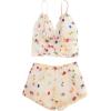 imageVerdusa Womens Floral Sheer Mesh Lingerie Set Embroidered Bralette Top Shorts