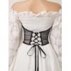 imageVerdusa Womens Lace Up Bustier Corset Sheer Mesh Underbust Cincher Wide Belt