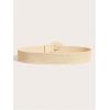 imageVerdusa Womens Round Buckle Straw Belts Boho Braided Waist BeltApricot