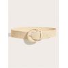 imageVerdusa Womens Round Buckle Straw Belts Boho Braided Waist BeltApricot