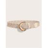 imageVerdusa Womens Round Buckle Straw Belts Boho Braided Waist BeltMulticolor