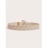 imageVerdusa Womens Round Buckle Straw Belts Boho Braided Waist BeltMulticolor