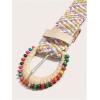 imageVerdusa Womens Round Buckle Straw Belts Boho Braided Waist BeltMulticolor