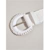 imageVerdusa Womens Round Buckle Straw Belts Boho Braided Waist BeltWhite