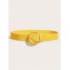 imageVerdusa Womens Round Buckle Straw Belts Boho Braided Waist BeltYellow