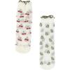imageVerdusa Womens 2 Pairs Ruffle Socks  Sheer Mesh Thin Transparent Ankle SocksRed and Green