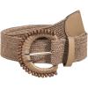 imageVerdusa Womens Round Buckle Straw Belts Boho Braided Waist BeltCoffee Brown