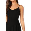 imageVerdusa Womens Adjustable Spaghetti Straps V Neck Flared Cami Slip DressBlack