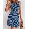 imageVerdusa Womens Casual Dresses 2025 Sleeveless Striped Mini Dress High Waisted A Line DressesBlue