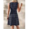imageVerdusa Womens Casual Dresses 2025 Sleeveless Striped Mini Dress High Waisted A Line DressesStriped Blue