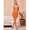imageVerdusa Womens Going Out Dresses Cutout Front Sleeveless Open Back Halter Bodycon Mini DressOrange