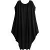 imageVerdusa Womens Boat Neck Dolman Sleeve Caftan Harem Oversized Maxi DressBlack