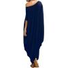 imageVerdusa Womens Boat Neck Dolman Sleeve Caftan Harem Oversized Maxi DressBluea