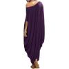 imageVerdusa Womens Boat Neck Dolman Sleeve Caftan Harem Oversized Maxi DressPurplea