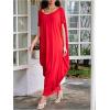 imageVerdusa Womens Boat Neck Dolman Sleeve Caftan Harem Oversized Maxi DressReda