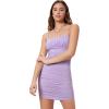 imageVerdusa Womens Ruched Bust Spaghetti Strap Mini Cami Bodycon Short DressLilac Purple