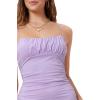 imageVerdusa Womens Ruched Bust Spaghetti Strap Mini Cami Bodycon Short DressLilac Purple