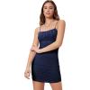 imageVerdusa Womens Ruched Bust Spaghetti Strap Mini Cami Bodycon Short DressNavy Blue