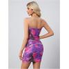 imageVerdusa Womens Summer Tie Dye Cut Out Strapless Dress Ruched Bodycon Tube DressesPurple