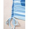 imageVerdusa Womens Color Block Drawstring Ruched Ribbed Mini Tank Bodycon DressBlue